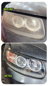قبل و بعد شفاف سازی چراغ خودرو